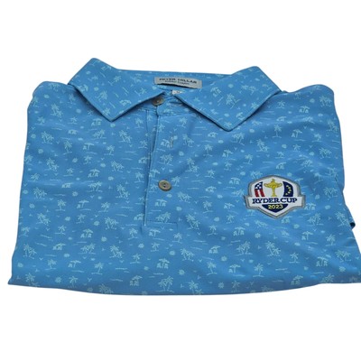 Peter Millar Golf Ryder Cup Polo Sommer Komfort Haifischzahn Insel Print Medium