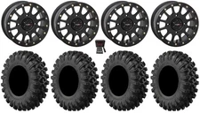 System 3 SB-5 Black 14" Wheels 30" MotoRavage XL Tires RZR Turbo S / RS1