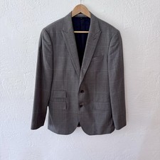 J.Crew Ludlow Wool Cotton Sport Coat Mens 40 R Windowpane Italian Cloth Blazer