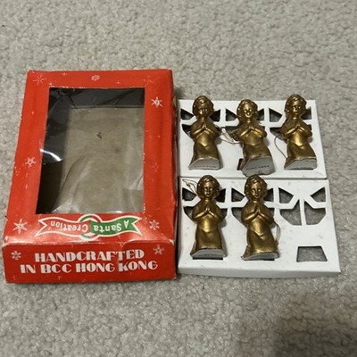 VTG Christmas~ Angel Figurine~ 5 Mini Angels PrayingHong Kong, A Santa Creation