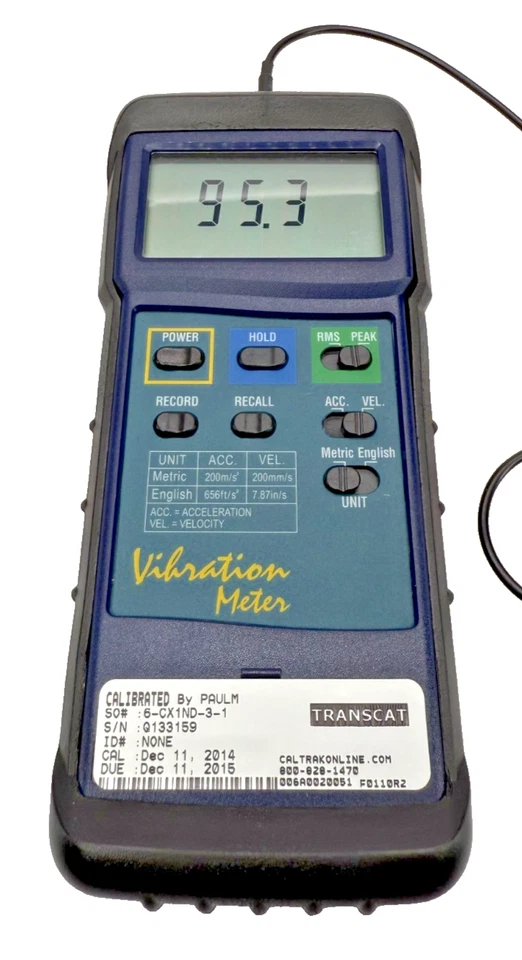 Extech Instruments 407850 Heavy Duty Vibration Meter w/ Case - Image 3 of 4