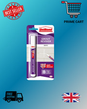 Unibond Grout Pen Reviver Restorer 7ml Anti Mould Whitener White - UK