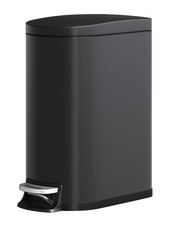 13 Gal / 50 L Stainless Steel Kitchen Trash Can W/ Lid Slim Step-On Garbage Bin