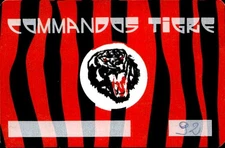 Vintage Red Black Tiger Military Tiger Style Commandos Card