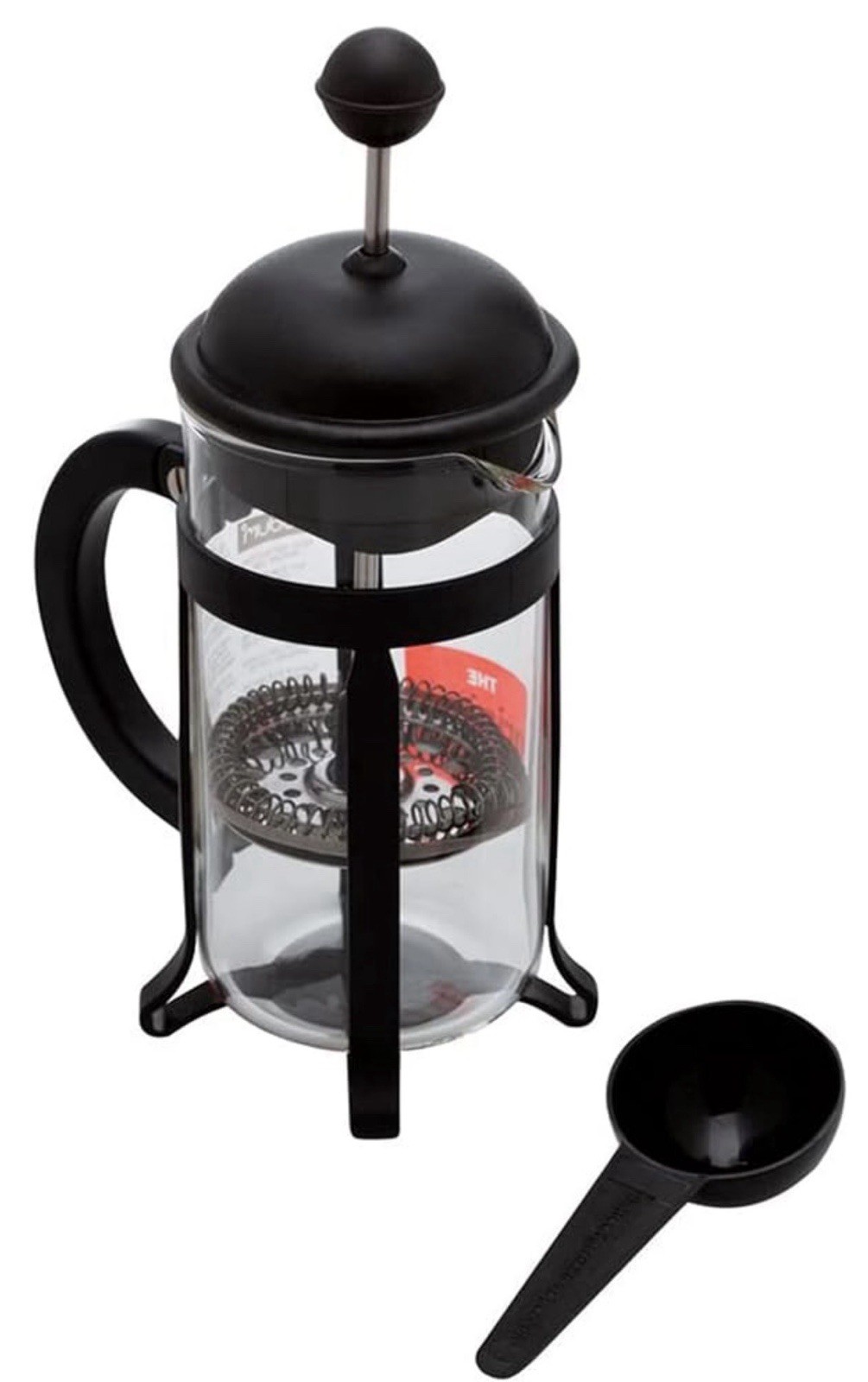 New BODUM Java French Press Coffee Maker Black Clear 34 oz with 1qt Scoop 
