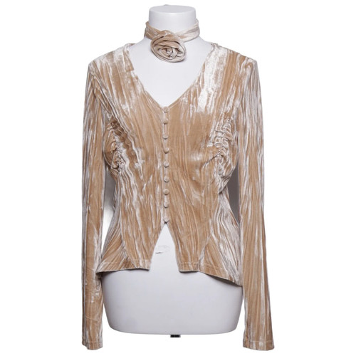 Cider, Top, Größe: M, Beige, Elasthan/Polyester, Velours, Damen #DpF