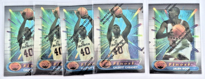 LOT OF (5) 1994-95 Topps Finest #261 Calbert Cheaney & Jalen Rose