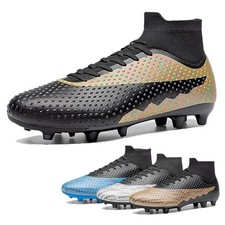Men's Soccer Cleats High-top Firm Ground Football Professional Training Shoes
