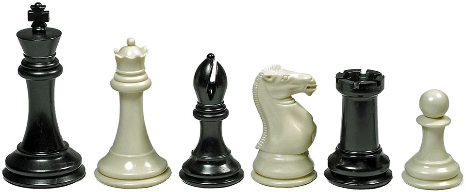WE Games Tournament Staunton Plastic Chess Pieces, Triple Weighted, 4 in. King - Image 2 of 4