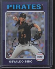 2024 Topps Heritage #496 Osvaldo Bido Chrome Purple Refractor