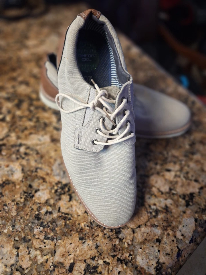 Nunn Bush Barclay 乐福鞋 10,5 码帆布素色鞋头 — 第 2/4 张图片