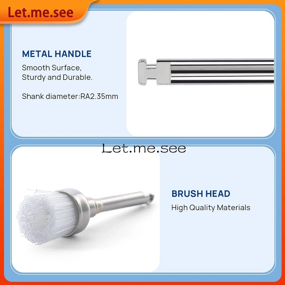Dental Nylon Polishing Brushes Prophy Bowls Latch RA For Contra-Angle Handpiece - Image 3 of 4