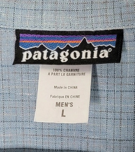 Men's Patagonia Cotton Chanvre Blend Short Sleeve Button Shirt Size L *FREE SHIP - Picture 24 of 24