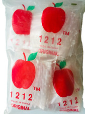 1000 Bags 1212 Apple Bags Clear 1/2"X1/2" Mini Plastic Bags