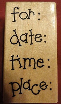 Invite To From Date Time Invitation Saying Rubber Stamp by JRL Design