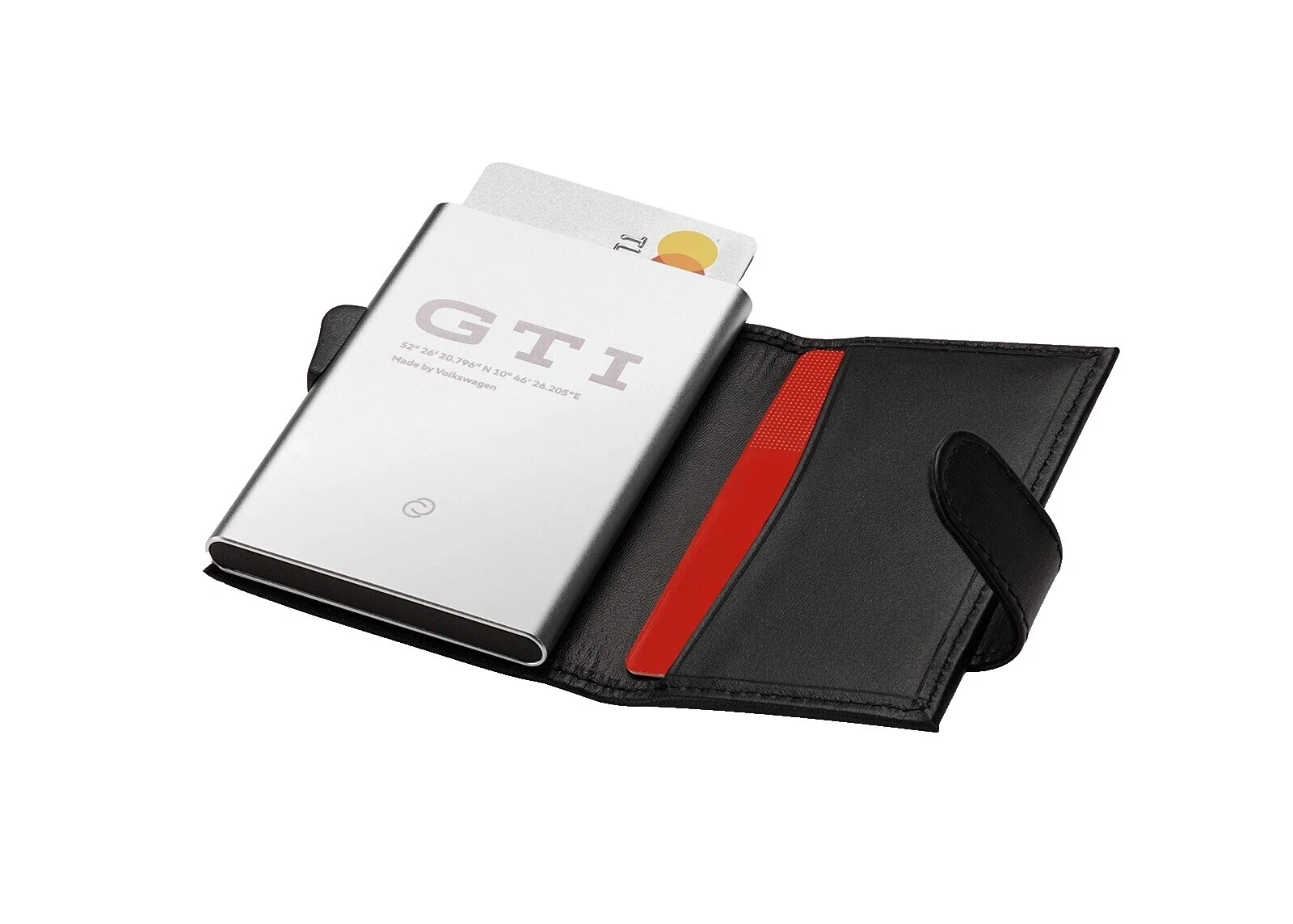 Billeteras para tarjetas de crédito de aluminio negro para hombre