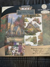 Thomas Kinkade Painter of Light Scrapbook Kit 12x12 Inch Borders Stickers Papers