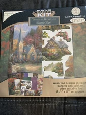 Thomas Kinkade Painter of Light Scrapbook Kit 12x12 Inch Borders Stickers Papers