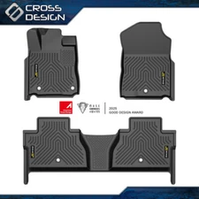 3D Molded Floor Mats TPE Liners Fit for 2014-2021 Toyota Tundra CrewMax