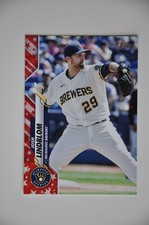  2020 Topps Update Josh Lindblom Brewers U41 Independence Day 03/76