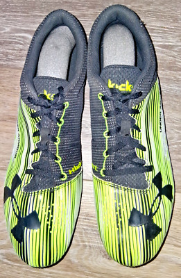 Under Armour Size 12 Kick Sprint High Vis Yellow Track & Field Racing Shoes
