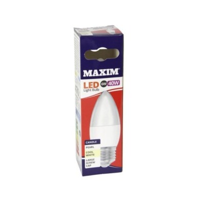 Maxim LED Kerzen Leuchtmittel 6W BC B22 Bajonettverschluss kaltweiß 4000K 40W günstig!
