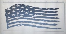 DISTRESSED AMERICAN FLAG Large Stencil Template Airbrush Paint  2