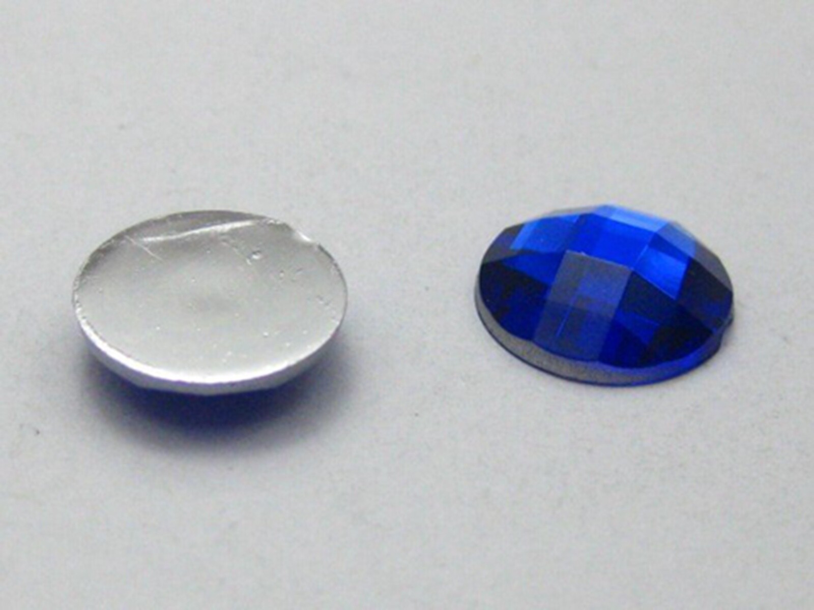 500 Royal Blue Acrylic Rhinestone Flatback Round Gem Beads 6mm Flat Back No Hole