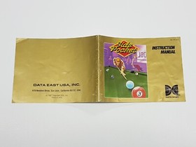 Side Pocket Authentic Original NES Nintendo Manual Only