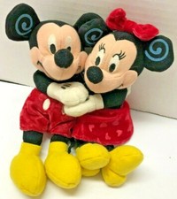 Disney VALENTINE Mickey  Minnie Hugging 10" Plush Figures