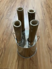 Puto Bumbong Vaporiera Set 4 Fori Bastoncini di Bambù Inclusi