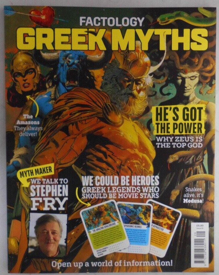 Factology magazine #29 2024 Greek Myths. Why Zeus is the top god + Stephen Fry