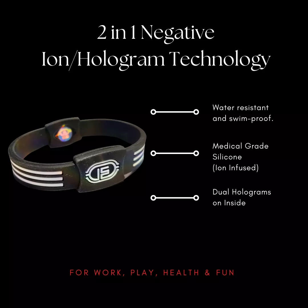 Onyx design Negative Ion Bracelet