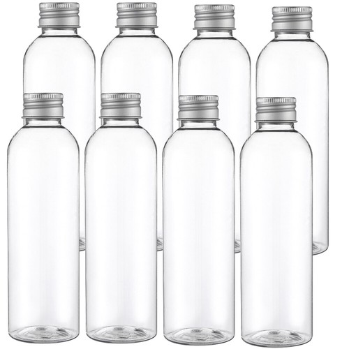 8 Pcs Transparent Beverage Bottle Distilled Water Gallons Case/6 Drinks