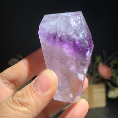 95g Natural Amethyst Free Form Crystal Quartz Specimen Mineral Rainbow 60mm