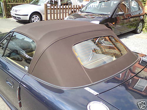 Mazda Mx5 MK2 - Brown Mohair Hood with Heated Glass Window - Afbeelding 1 van 1