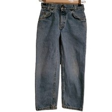 Boys Little Levis 550 Faded Denim Jeans Size 7X Orange Tag