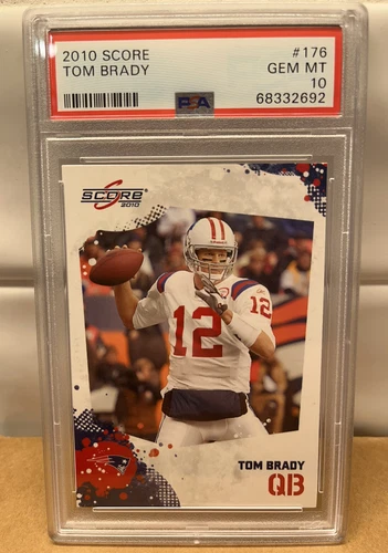 2010 SCORE TOM BRADY #176 PATRIOTS PSA 10 GEM MT