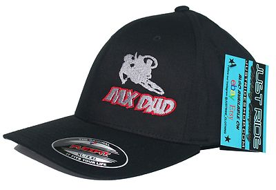 MX DAD FLEXFIT HAT FITTED CAP MOTOCROSS MOTO FATHER DIRT BIKE JUST RIDE YZ KX CR