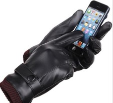 Women's Winter Warm Leather Touch Screen Gloves Motorcycle Men's Winter Gloves