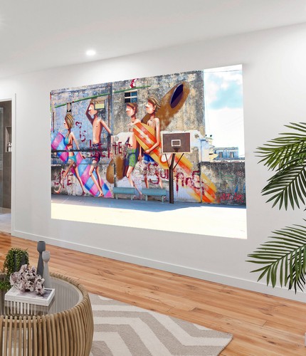Tableau Toile Street Art Surf 'Life Is Better' - Australie, Style Graffiti Années 50/60