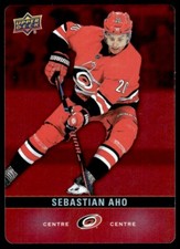 Sebastian Aho 2019-20 Upper Deck Tim Hortons Red Die Cut Hockey #DC-10 Carolina