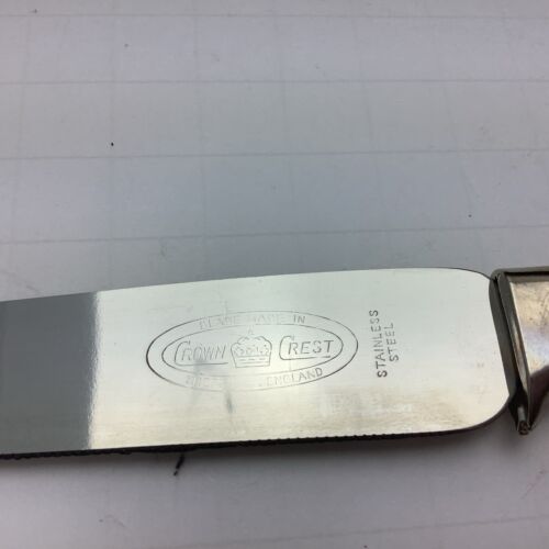 Vintage Sheffield Crown Crest England Schnitzset & 6 Steakmesser schwarz Bakelit - Bild 10 von 10
