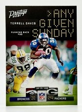 2021 Panini Prestige Any Given Sunday Terrell Davis Denver Broncos