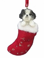 Shih Tzu Christmas Stocking Ornament With santa's Little Pals Hand Painted And on sale Shih Tzu Christmas Stocking Ornament With santa's Little Pals Hand Painted And on sale