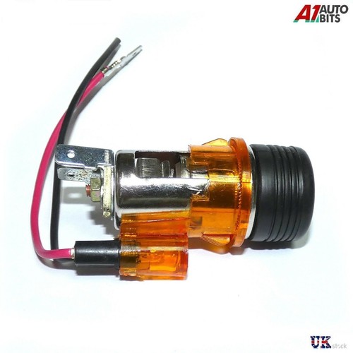 Orange Cigarette Lighter Plug & Socket For Ford Fiesta Focus Mondeo Escort - Afbeelding 1 van 8