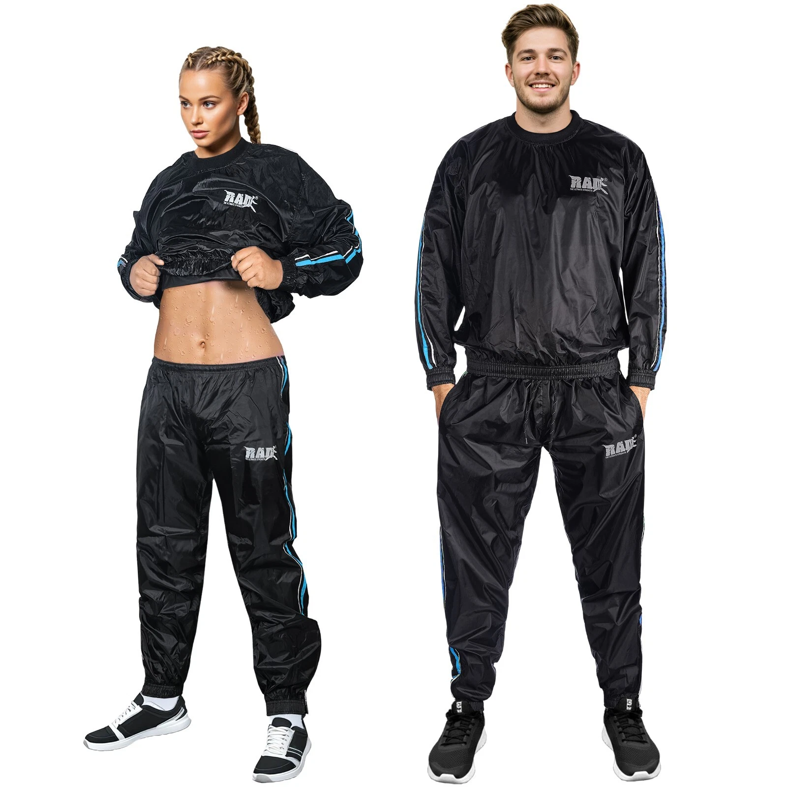 Sauna Suit Fitness Weight Loss Sweat Suit Gym Exercise Running Anti-Rip RAD
Opens in a new window or