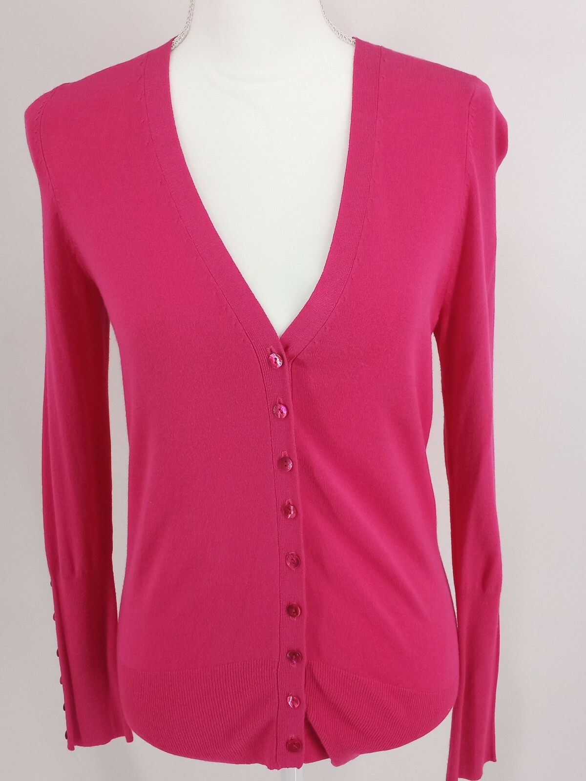 Tight Knit Bright Pink Sweater Size 