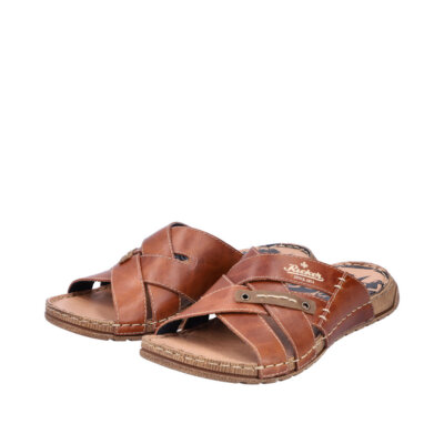 Rieker Men's Slipper Shoes Brown Leather 21999