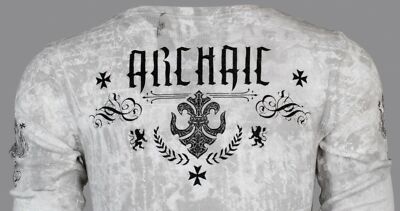 Maglia Termica Uomo Archaic By Affliction – Maniche Lunghe – Forte Stemma – 100% Cotone